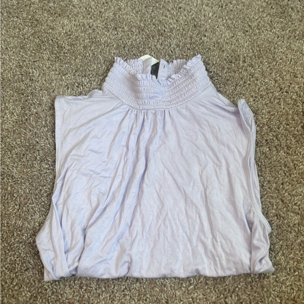 Sleeveless Smocked High-Neck Top - Anne Taylor